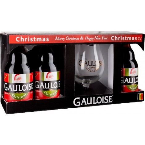 pack Gauloise Christmas 3 botellas + copa